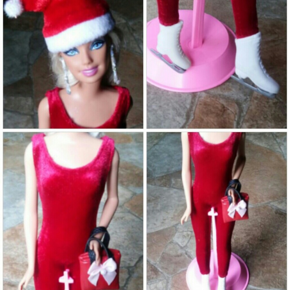Barbie Red Velvet Ice Skating Outfit